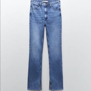ZARA High Rise Slim Flared Jeans
